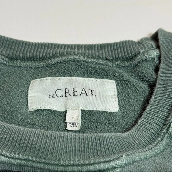 The Great Hunter Green Short-Sleeve Sweatshirt size 1 Small - Picture 5 of 7